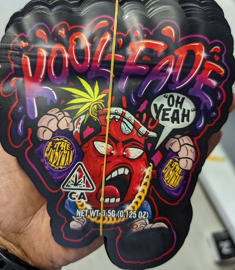 Smell-proof Kool-Fade Mylar Bags by The Baggie Store, set of 50, featuring resealable closures and durable foil material.