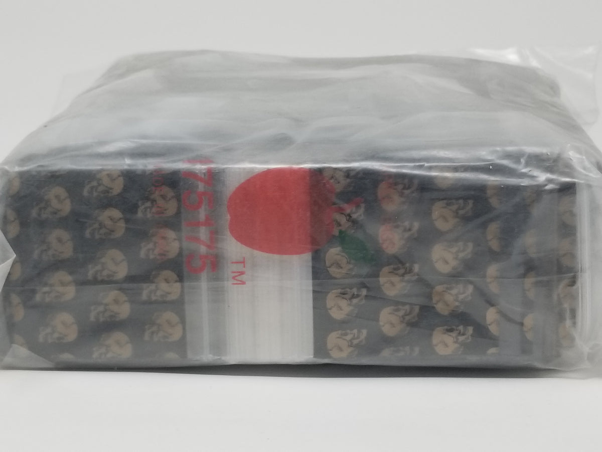 Resealable Original Apple Bags with skull design, 1.75 x 1.75 inches, ideal for storing small items or snacks.