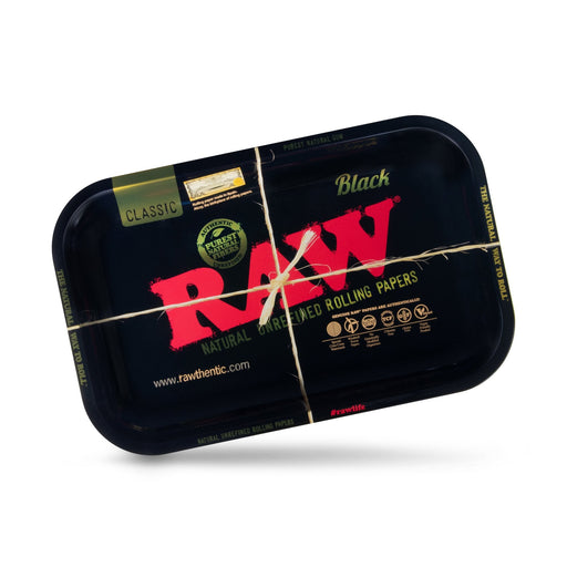 RAW Classic Black Rolling Tray - TBS Supply Co