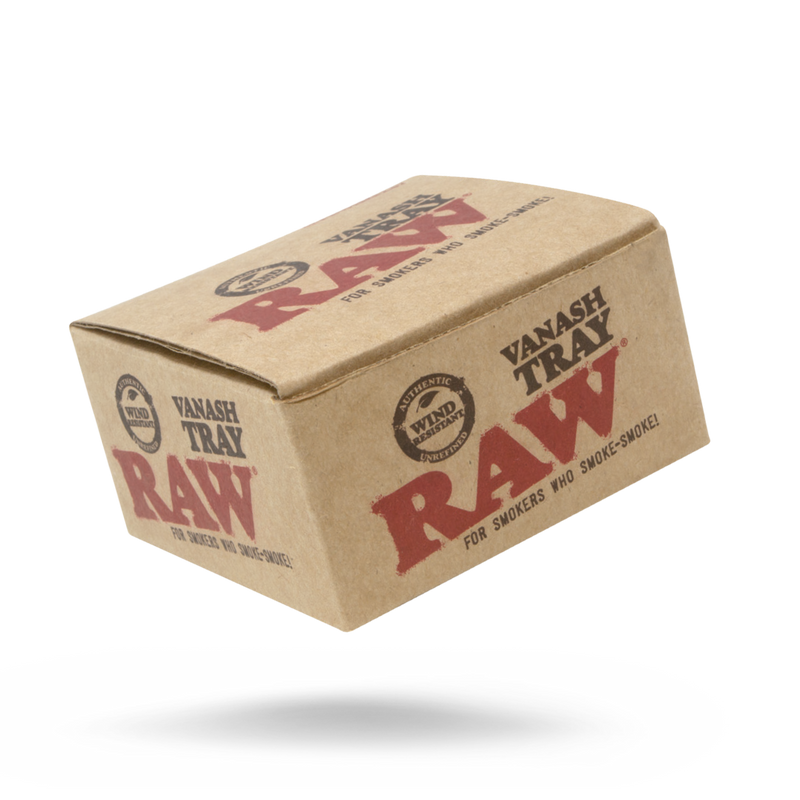 RAW VanASH ashtray with a sleek design, featuring a smooth surface and engraved RAW logo, perfect for smoking accessories.