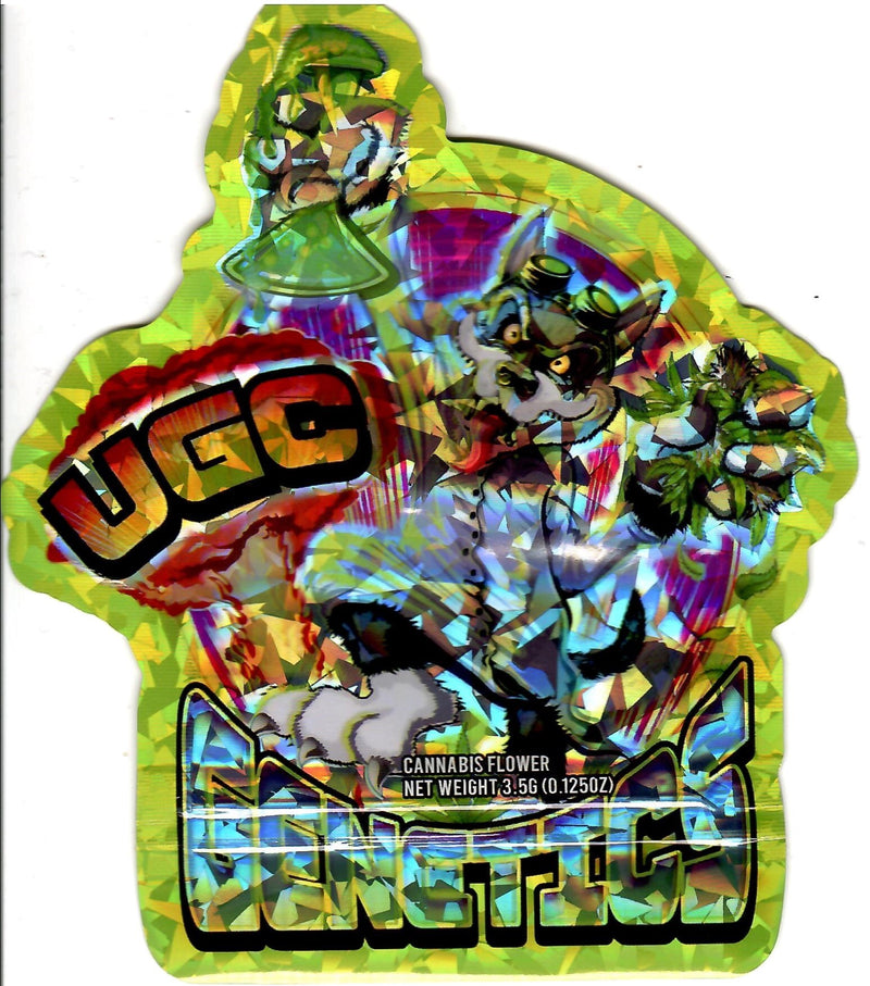 Smell-proof UGC Genetics hologram bags in a pack of 50, featuring secure, transparent storage from The Baggie Store.