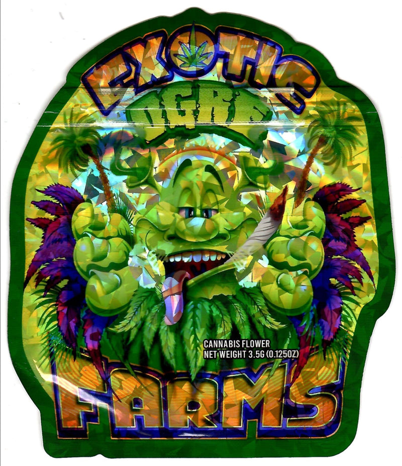 Hologram smell-proof bags from Ogre Farms, 50-pack by The Baggie Store, featuring vibrant holographic design and secure sealing.