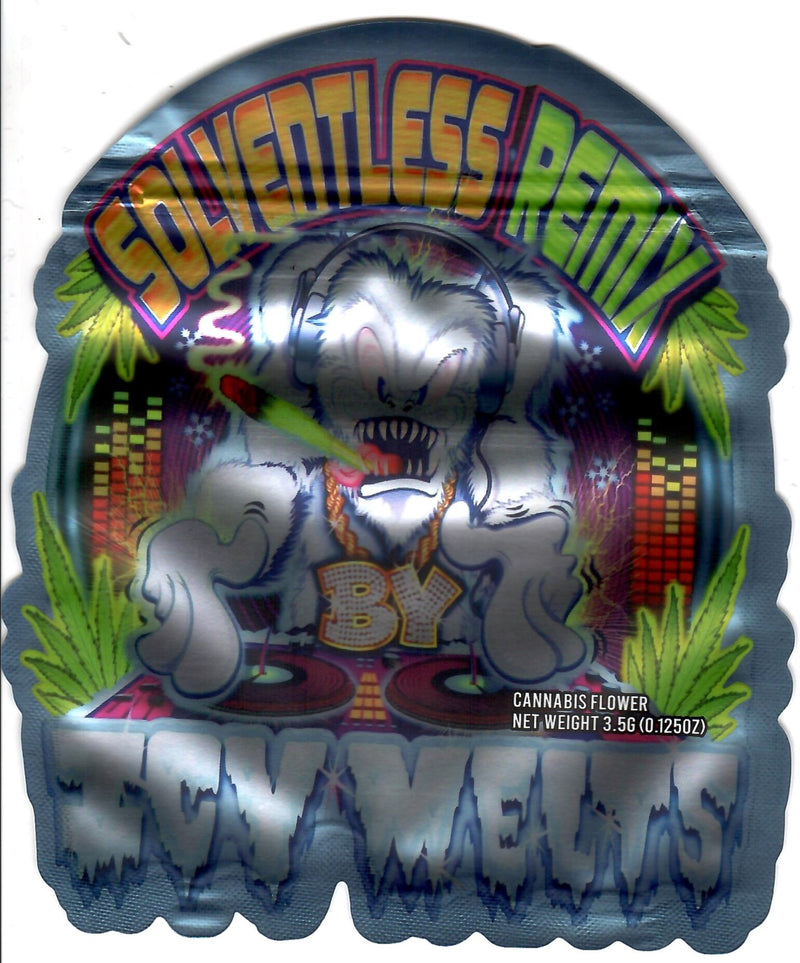 Smell-proof Icy Melts Mylar bags from The Baggie Store, 50-pack, resealable, durable storage for sensitive items.