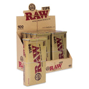 RAW 100 Pre-Rolled Tips in RAW Tin - TBS Supply Co