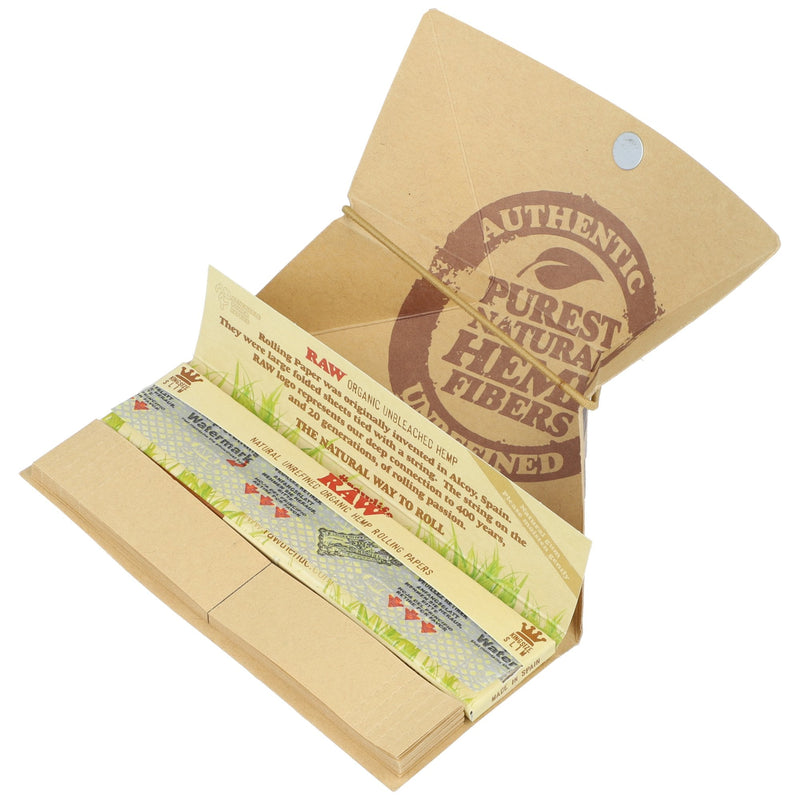 RAW Organic Hemp King Slim Artesano-Fold Out Tray + Tips - TBS Supply Co