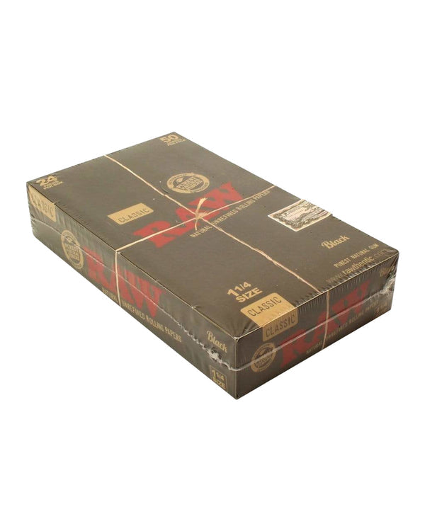 RAW Black Classic 1 1/4 Rolling Paper - TBS Supply Co