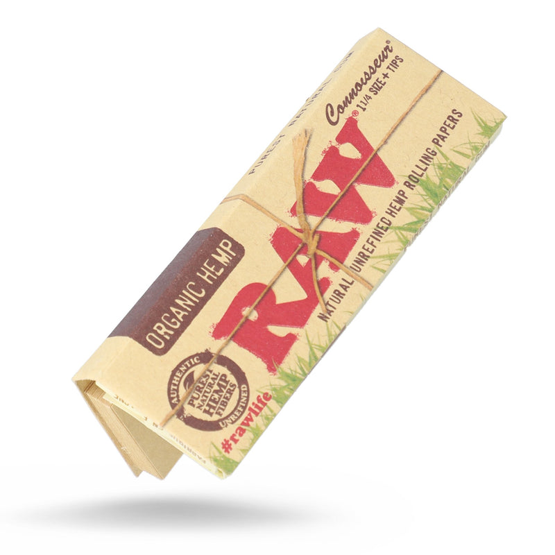 RAW ORGANIC CONNOISSEUR 1 1/4 ROLLING PAPERS - TBS Supply Co