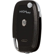 The Kind Pen HIGHkey vaporizer in sleek black with a compact design, featuring a mouthpiece and control buttons.