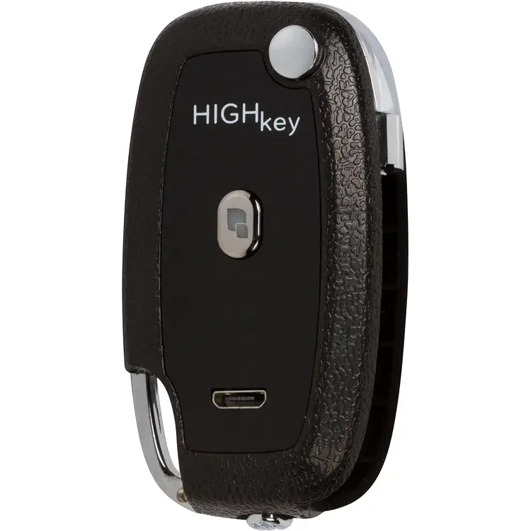 The Kind Pen HIGHkey vaporizer in sleek black with a compact design, featuring a mouthpiece and control buttons.