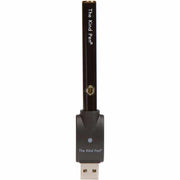 The Kind Pen variable voltage 510 thread battery showing a sleek black design with adjustable voltage controls.
