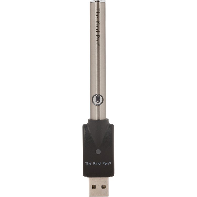 The Kind Pen variable voltage 510 thread battery with a sleek black design and adjustable voltage control.