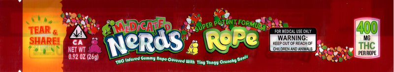 Smell-proof Nerds Rope snack container by The Baggie Store with secure zip closure and discreet design.