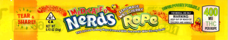 Smell-proof Nerds Rope from The Baggie Store showing the sealed, discreet packaging designed for odor containment.