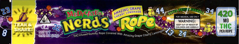 Smell proof Nerds Rope by The Baggie Store, showing the colorful candy rope in a secure, discreet packaging.