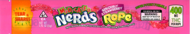 Smell-proof Nerds Rope in resealable packaging from The Baggie Store, designed for discreet storage and freshness.