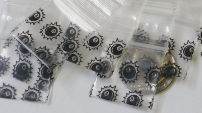 3434 Original Mini Ziplock 2.5mil Plastic Bags 3/4" x 3/4" Reclosable Baggies (8Ball) - The Baggie Store
