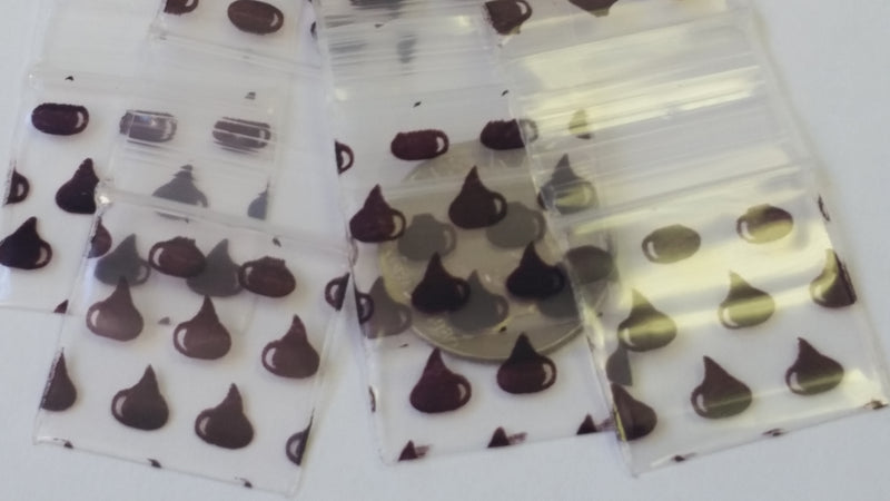 3434 Original Mini Ziplock 2.5mil Plastic Bags 3/4" x 3/4" Reclosable Baggies (Chocolate) - The Baggie Store