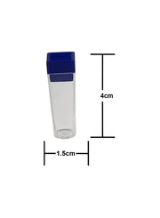 King Sting Square Top Clear Tube Vial 4015, .5g, 10pcs/pk - The Baggie Store