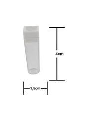 King Sting Square Top Clear Tube Vial 4015, .5g, 10pcs/pk - The Baggie Store