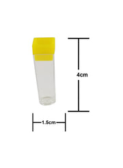 King Sting Square Top Clear Tube Vial 4015, .5g, 10pcs/pk - The Baggie Store
