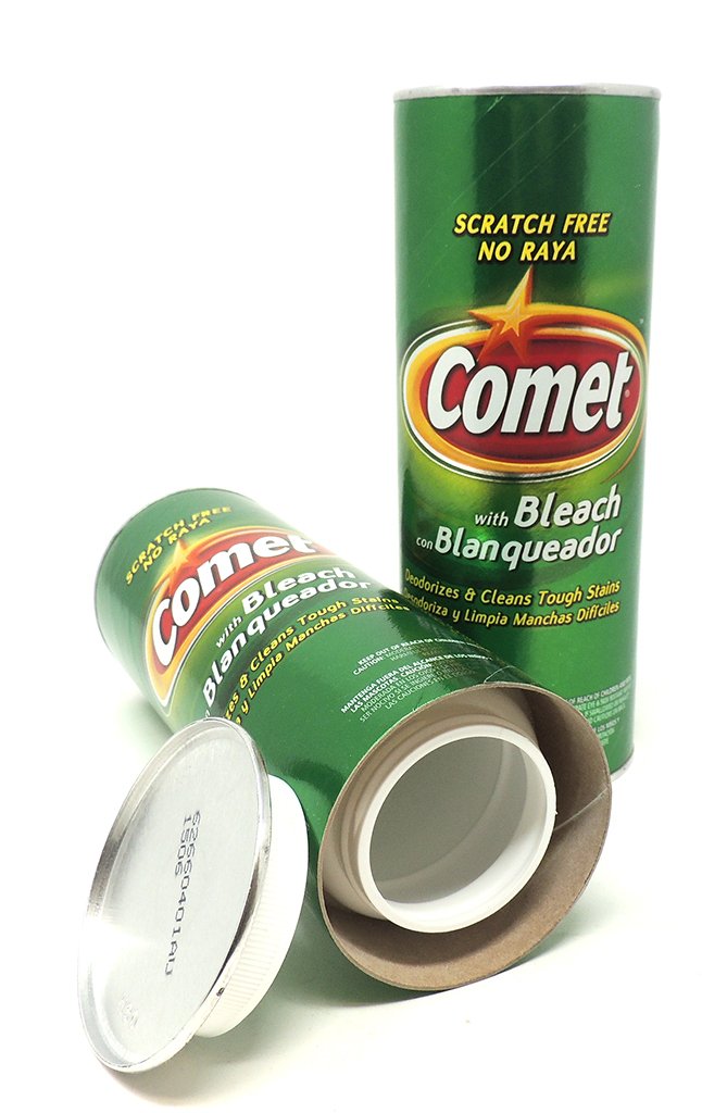 Safe Cans Diversion Safe in the shape of a comet, designed to discreetly hide valuables inside a concealed container.