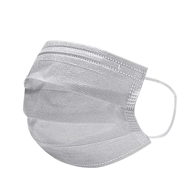 Disposable Dust Filtration 3-Ply Face Mask- Gray - TBS Supply Co