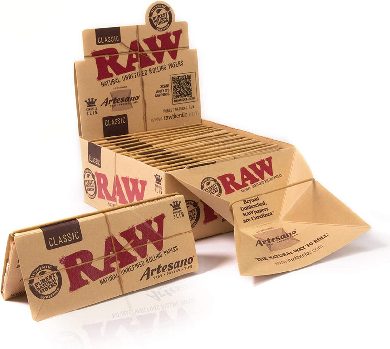 RAW Classic King Slim Artesano-Fold Out Tray + Tips - TBS Supply Co