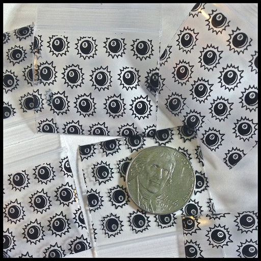 1515 Original Mini Ziplock 2.5mil Plastic Bags 1.5" x 1" Reclosable Baggies (8 Ball) - The Baggie Store