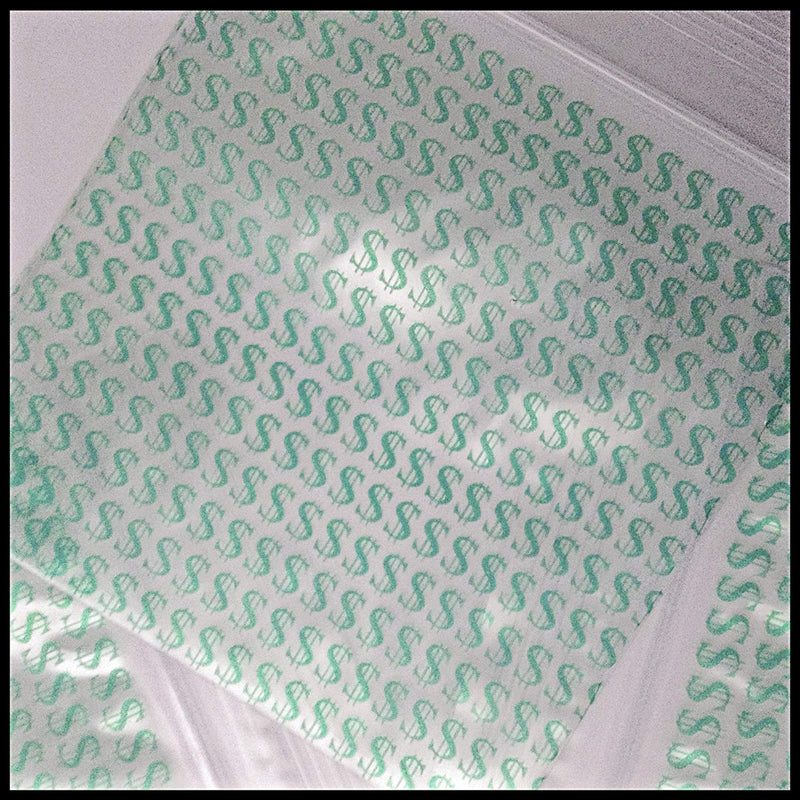 3030 Original Mini Ziplock 2.5mil Plastic Bags 3" x 3" Reclosable Baggies (Dollar Sign $) - The Baggie Store