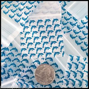 2020 Original Mini Ziplock 2.5mil Plastic Bags 2" x 2" Reclosable Baggies (Blue Dolphin) - The Baggie Store