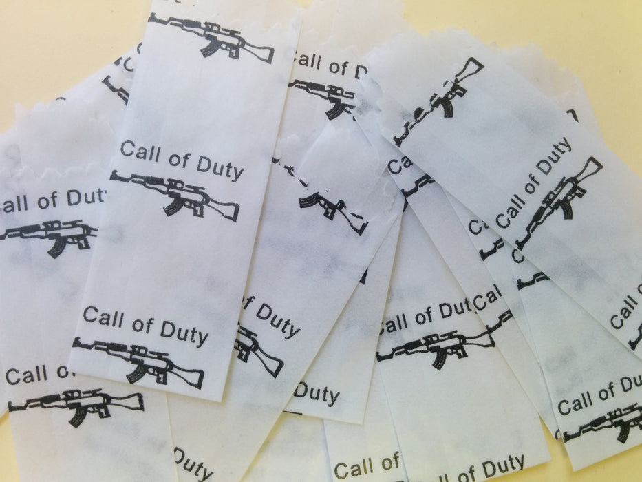 Vellum Glassine Stamp Wax Paper Envelope Bags- CALL OF DUTY