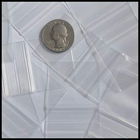 15125 Original Mini Ziplock 2.5mil Plastic Bags 1.5" x 1.25" Reclosable Baggies (Clear) - The Baggie Store