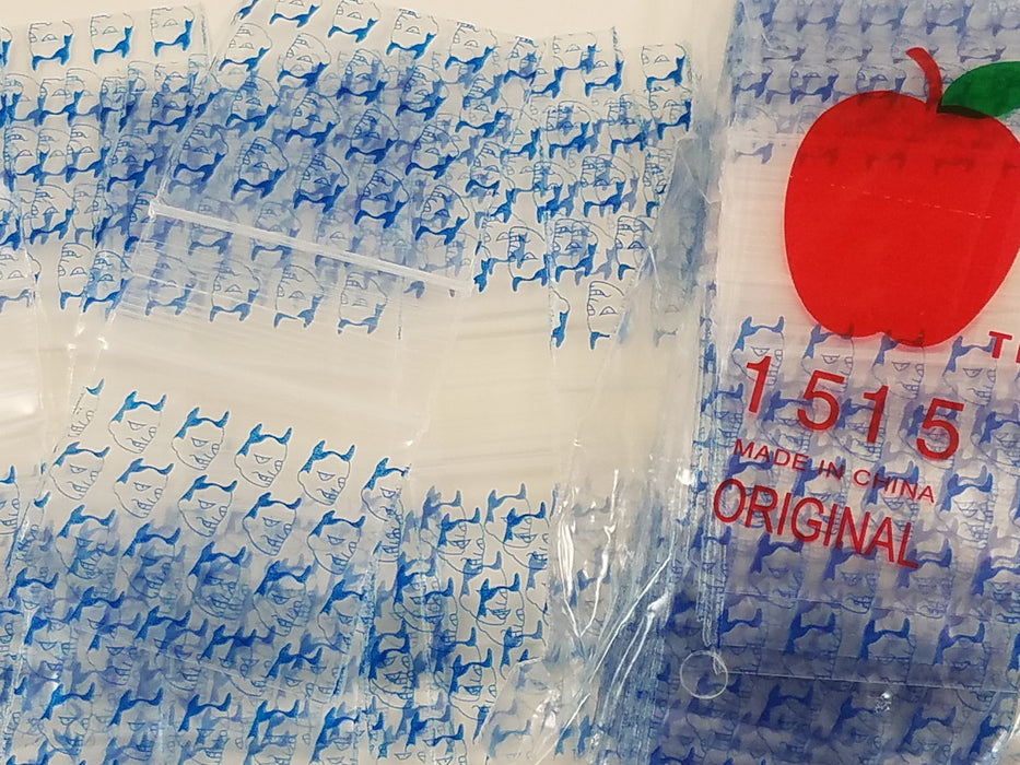 1515 Original Mini Ziplock 2.5mil Plastic Bags 1.5" x 1" Reclosable Baggies (Blue Devil) - The Baggie Store