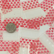 12534 Original Mini Ziplock 2.5mil Plastic Bags 1.25" x 3/4" Reclosable Baggies (Hearts) - The Baggie Store