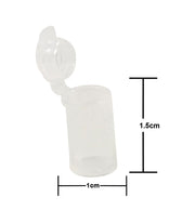 King Sting Mini Pop Top 70 (1.5cm x 1cm, .8 Gram) Plastic Containers w/60 Dram Prescription RX Green Squeeze Top Pill Container - The Baggie Store