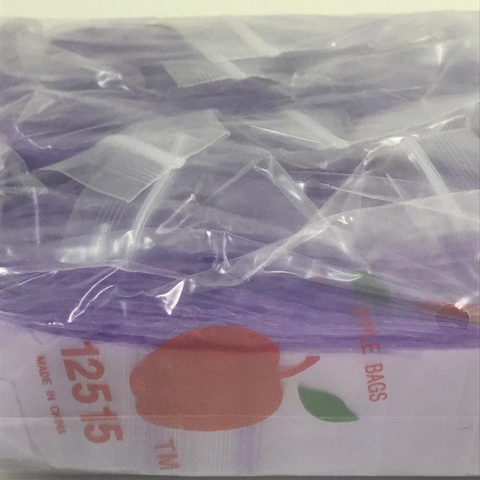 12515 Original Mini Ziplock 2.5mil Plastic Bags 1.25" x 1.5" Reclosable Baggies (Purple) - The Baggie Store