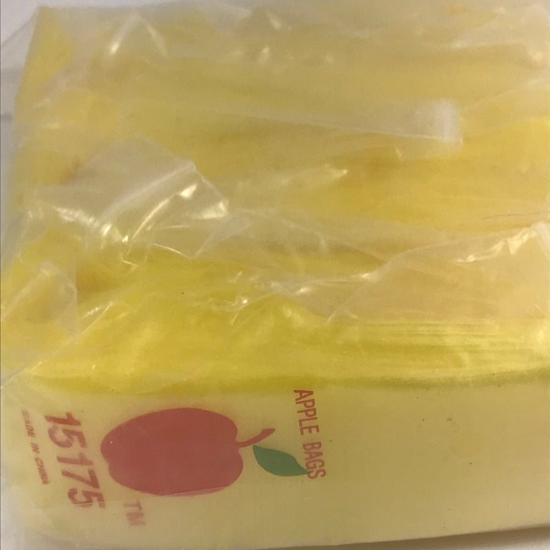 15175 Original Mini Ziplock 2.5mil Plastic Bags 1.5" x 1.75" Reclosable Baggies (Yellow) - The Baggie Store