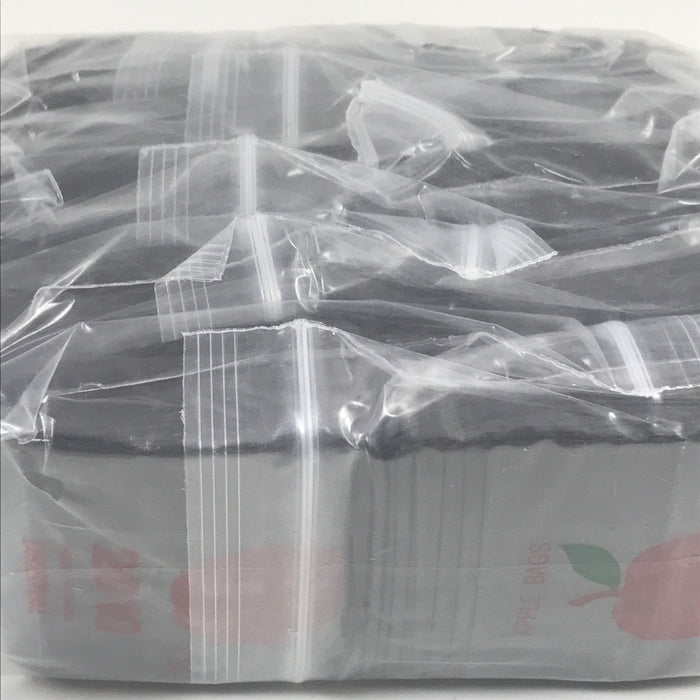 2010 Original Mini Ziplock 2.5mil Plastic Bags 2" x 1" Reclosable Baggies (Black) - The Baggie Store