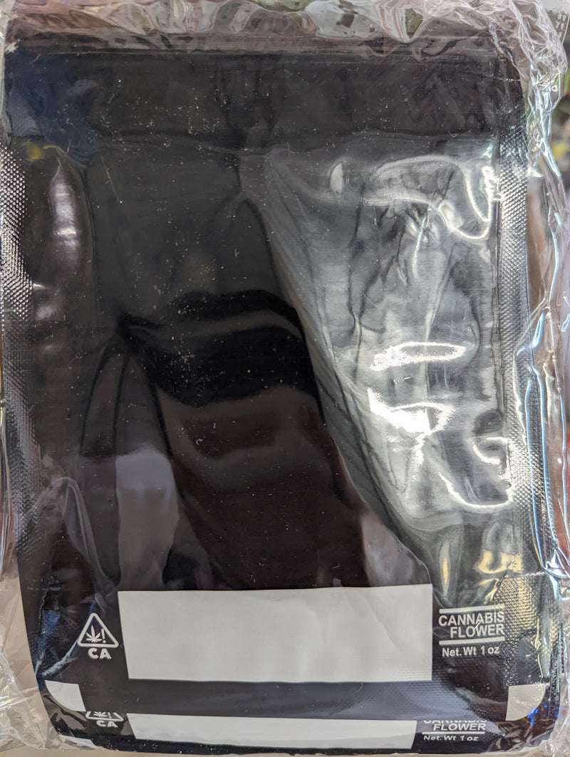 Black 1oz Mylar Bags, 100bags/pk - TBS Supply Co