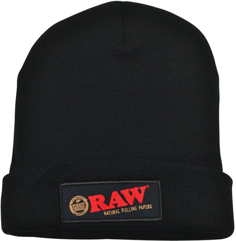 RAW Black Beanie - TBS Supply Co