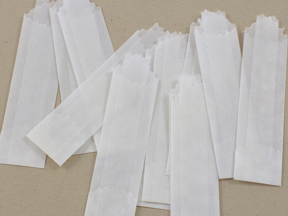 Vellum Glassine Stamp Wax Paper Envelope Bags- WHITE