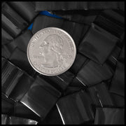 5858-S Original Mini Ziplock 2.5mil Plastic Bags 5/8" x 5/8" Reclosable Baggies (Black) - The Baggie Store