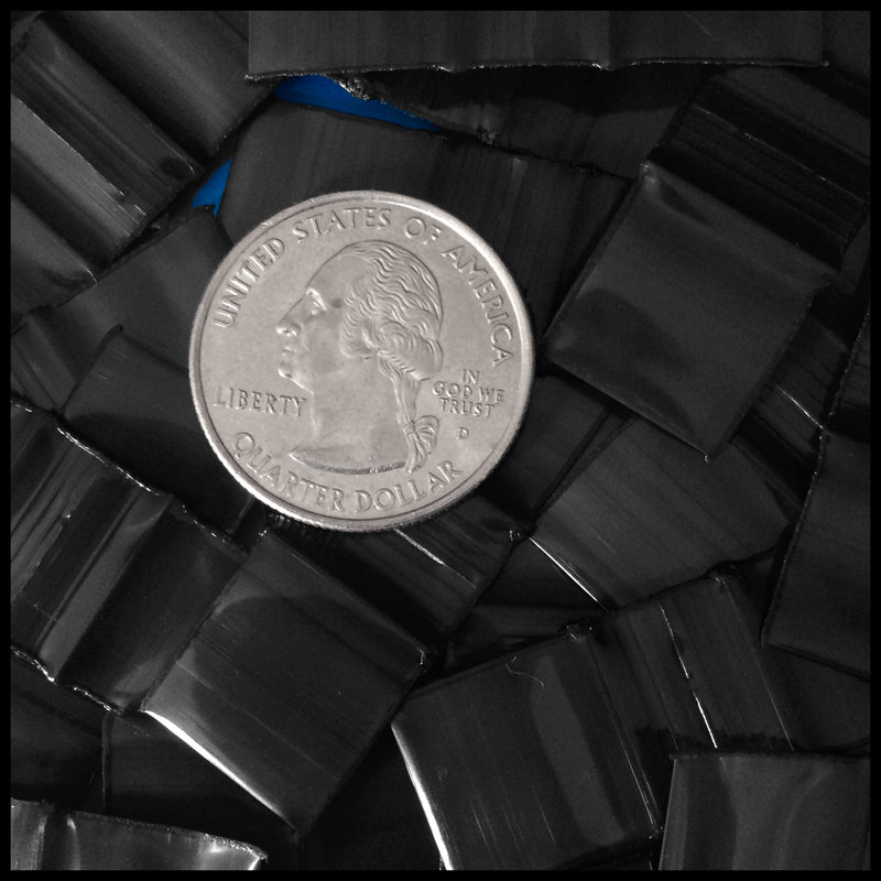 5858-S Original Mini Ziplock 2.5mil Plastic Bags 5/8" x 5/8" Reclosable Baggies (Black) - The Baggie Store