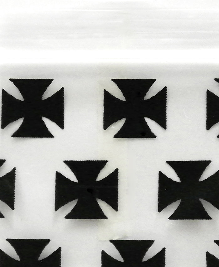5858 Original Mini Ziplock 2.5mil Plastic Bags 5/8" x 5/8" Reclosable Baggies (Chopper/Iron Cross) - The Baggie Store