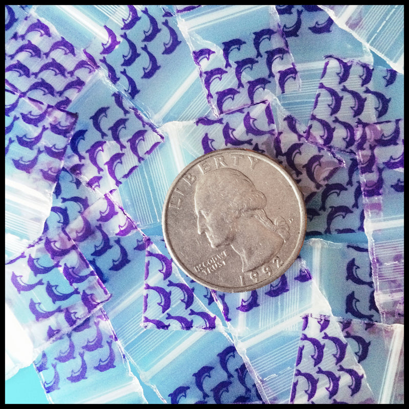 5858 Original Mini Ziplock 2.5mil Plastic Bags 5/8" x 5/8" Reclosable Baggies (Dolphin) - The Baggie Store
