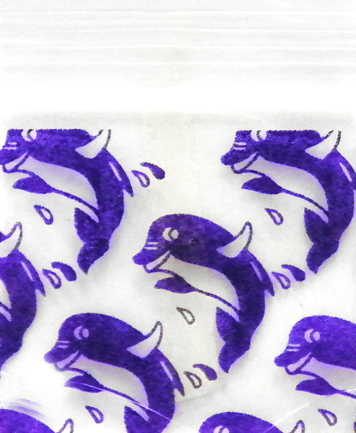 125125 Original Mini Ziplock 2.5mil Plastic Bags 1.25" x 1.25" Reclosable Baggies (Dolphin) - The Baggie Store