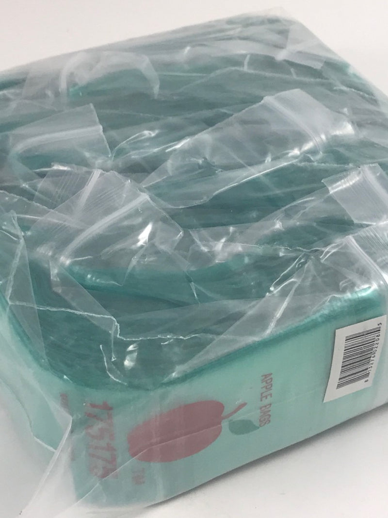 175175 Original Mini Ziplock 2.5mil Plastic Bags 1.75" x 1.75" Reclosable Baggies (Green) - The Baggie Store