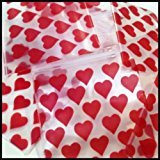 1.5 x 1.5 (1515) Red Heart Design Reclosable Zip Lock Bags