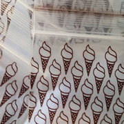 2020 Original Mini Ziplock 2.5mil Plastic Bags 2" x 2" Reclosable Baggies (Ice Cream) - The Baggie Store