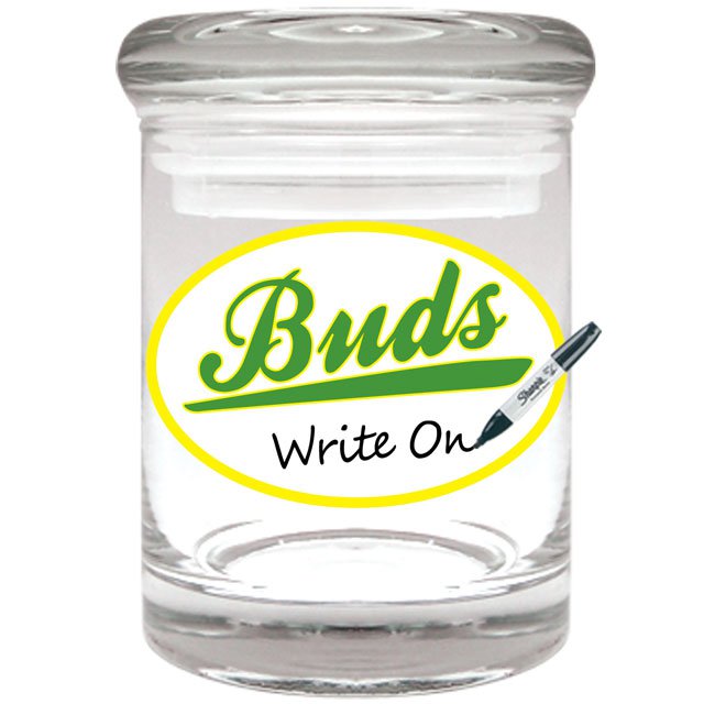Buds Re-Writable Stash Jar- 1/8 oz - The Baggie Store